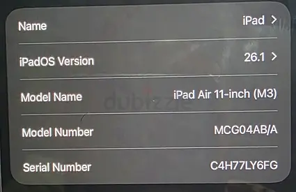 11-inch iPad Air M3 (2025) Wi-Fi + Cellular 256GB – Space Grey Middle East Version with FaceTime