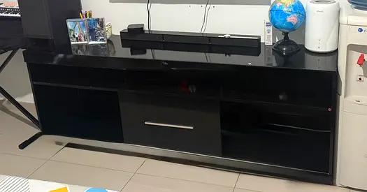 Sleek Black Entertainment Center