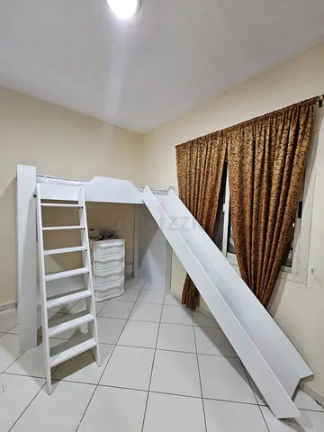 Bunk Bed with Slide – Mattress Included + Extra Safety Guard | Used 2 Months