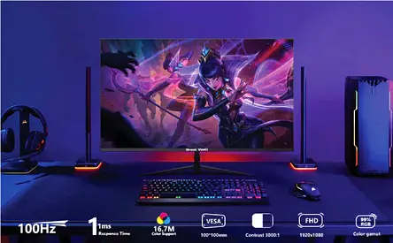 Great Voell 27 Inch Full HD 100Hz 1ms Response Time Gaming Monitor Z270B13