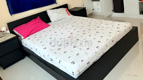 queen size bed with storage in great condition including mattress