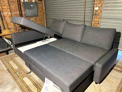 Comfortable Grey Sofa Bed with Storage
