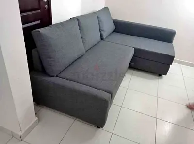 Comfortable Grey L-Shaped Sofa bed
