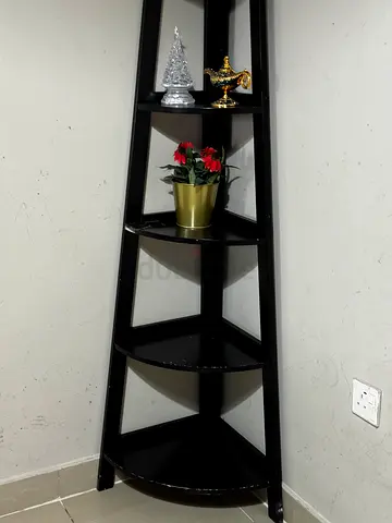 Stunning Black Wooden Shelf Unit