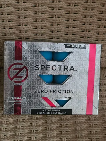 Spectra Zero Friction Golf Balls - 12 Pack. New. Unused. Box Piece. AED 35 Only.