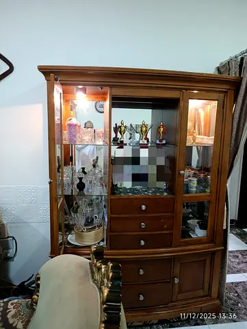 Elegant Display Cabinet with lighting Sold as travelling