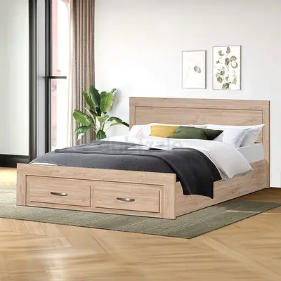 Stylish Bed with Storage Drawers