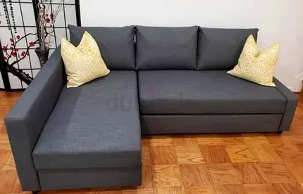 Modern Gray Corner Sofa bed with Cushions