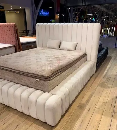 King Size Boucle Bed Frame With Optional Mattress