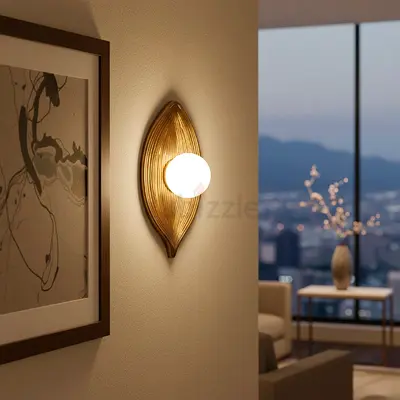 𝐆𝐨𝐥𝐝 𝐋𝐞𝐚𝐟 𝐖𝐚𝐥𝐥 𝐋𝐚𝐦𝐩! 𝐃𝐞𝐬𝐢𝐠𝐧𝐞𝐝 𝐭𝐨 𝐢𝐦𝐩𝐫𝐞𝐬𝐬