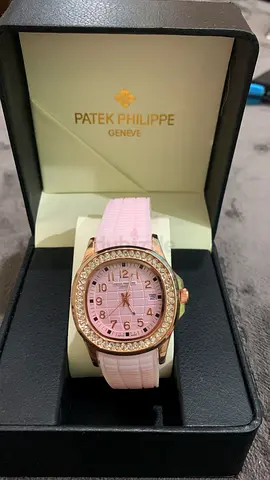 Elegant Patek Philippe Womens Watch with Pink Dial