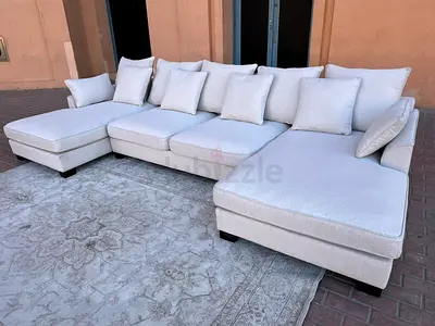 Great Condition The One U Shape Sofa Beige