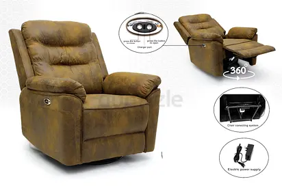Electric recline sofa 360