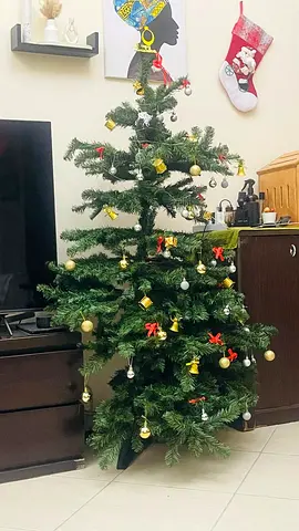Festive Artificial Christmas Tree with Ornaments for sale 140cm