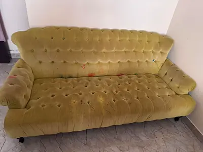Vintage Green Velvet Sofa for Sale