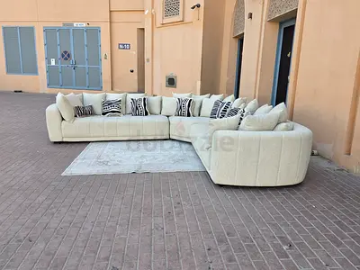 Perfect Condition Pan Home Corner Sofa Beige