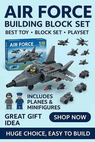 Warship Aircraft Building Blocks 510 PCS Military Model Set with Fighter Jets STEM Toys for Kids 6+
