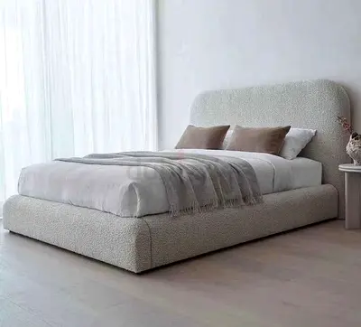 Elegant Modern Bed with Cozy Accents