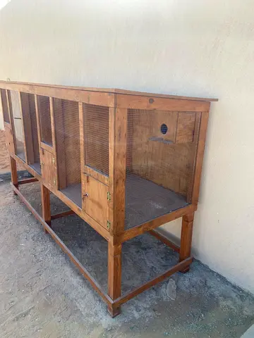 Spacious Wooden Cage for Small Pets