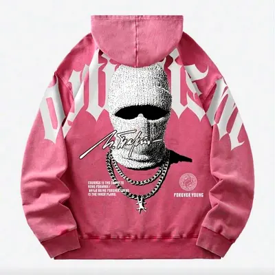 Stylish Pink Hoodie with Unique Design
