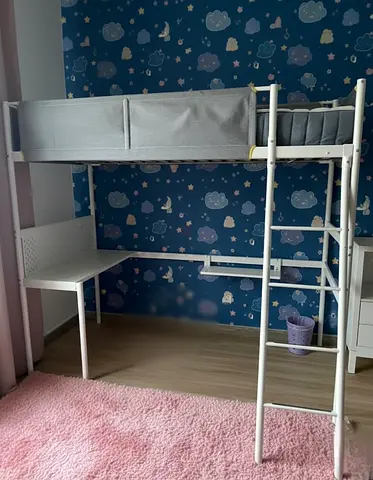 IKEA loft bed with mattress