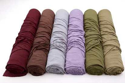 Lycra interlock yarn  jersy  knit stretch fabric  - Ideal for Custom Designs for Abayas and khimar