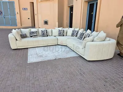 Premium Quality pan _ Emirates Corner Sofa Beige