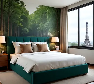 Elegant Beautiful 180*200 king size green colour Bed