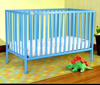Light Blue Baby Crib in Excellent Condition