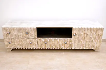 Solid Wood Vintage Style Tv Table