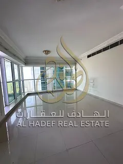 For rent in Sharjah, Al Qasimia area — a two-bedroom apartment with a living room, maid's room