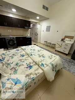 Available now, furnished studio with new carpet, large area, central air conditioning, price 3400, i