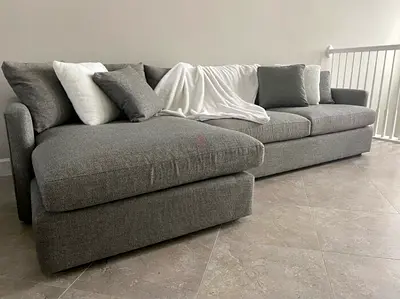 Cratebarrel lounge deep L shape sofa