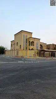 Luxury corner villa in Al Muwaihat 1, Ajman | Two floors and a roof | 8 master bedrooms, 3 kitchens,