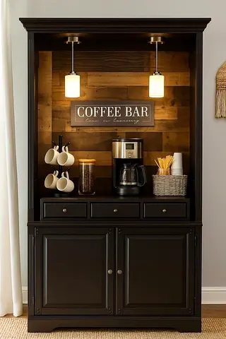 Elegant Coffee Bar Cabinet for Your Home