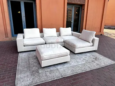 Great Condition Marina Home feather filled Sofa with footstool