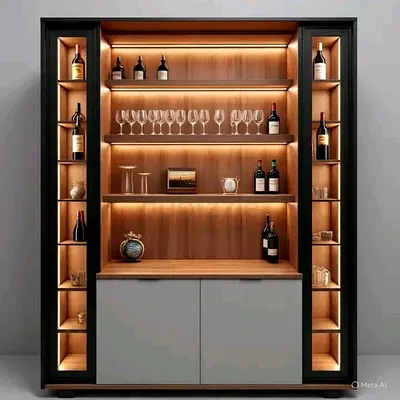 Modern Entertainment Center with LED Lighting