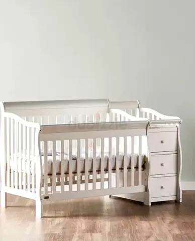 Baby Crib and Changing Table Set with storage drawers and shelves + Mattress +Bumpers