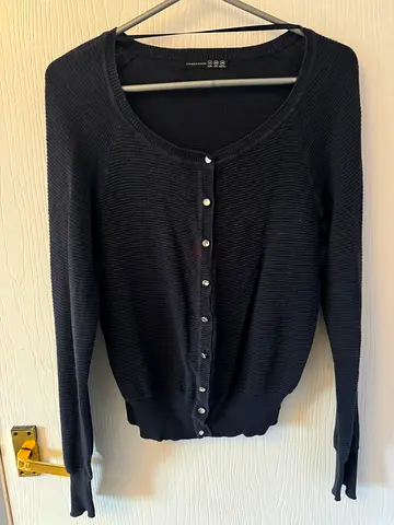 Cozy Navy Blue Cardigan size UK12