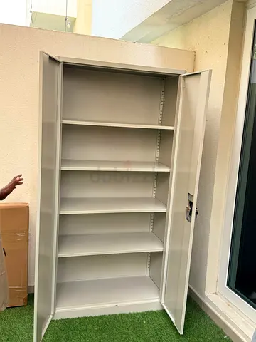 Sturdy Metal Storage Cabinet with Shelves