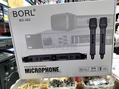 Borl 2 in 1 Professional wireless Microphone set (BO-302) - Brand New