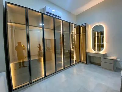 Modern Wardrobe with Integrated Lighting