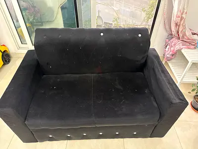 Comfortable Black Sofa 2x2