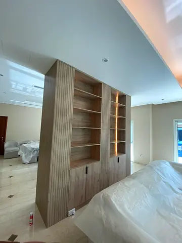 Elegant Wooden Cabinet with Shelves