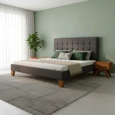 Luxury King Size Upholstered Bed