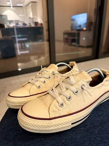 Never Used Converse Sneakers in Cream Color