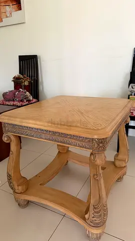 Elegant Carved Wooden Dining Table