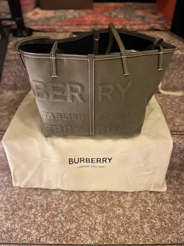 Authentic Burberry Tote Bag with Dust Cover