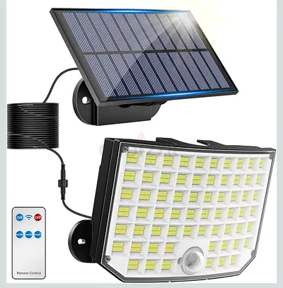 Powerful Solar LED Security Light with Remote Control