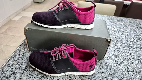 Timberland Womens Killington Oxford shoes, purple/pink color.